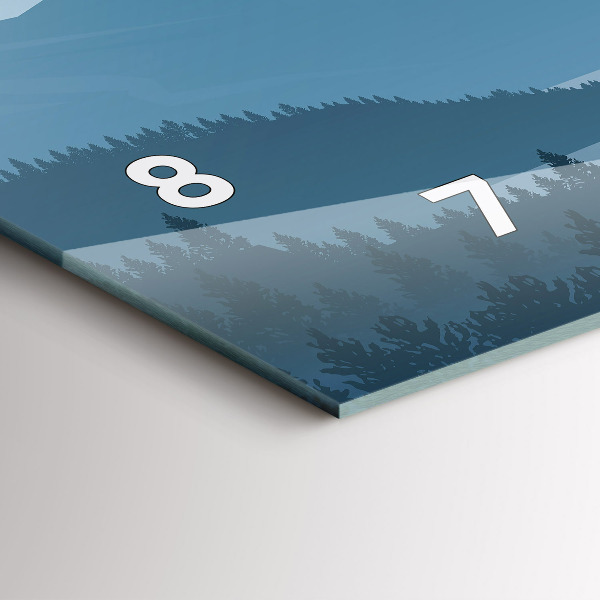 Horizontálne hodiny Horská krajina