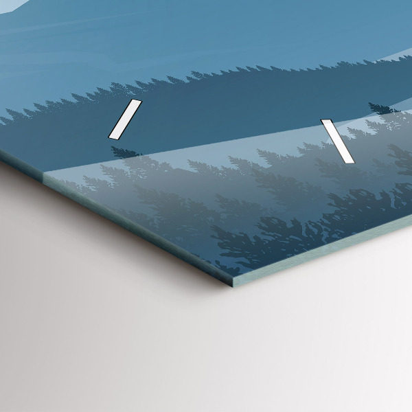 Horizontálne hodiny Horská krajina