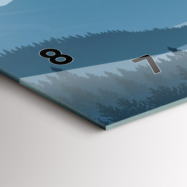 Horizontálne hodiny Horská krajina