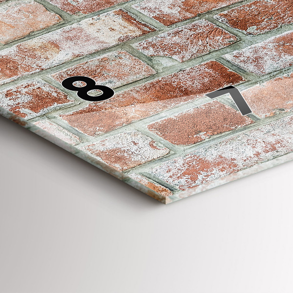 Horizontálne hodiny Tehlová stena