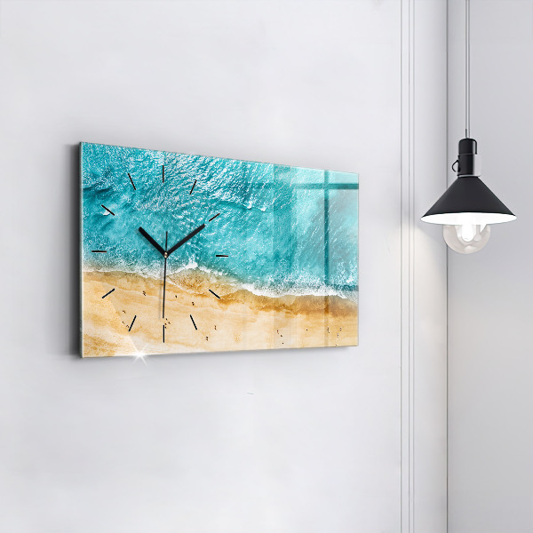 Horizontálne hodiny Ľudia na morskej pláži