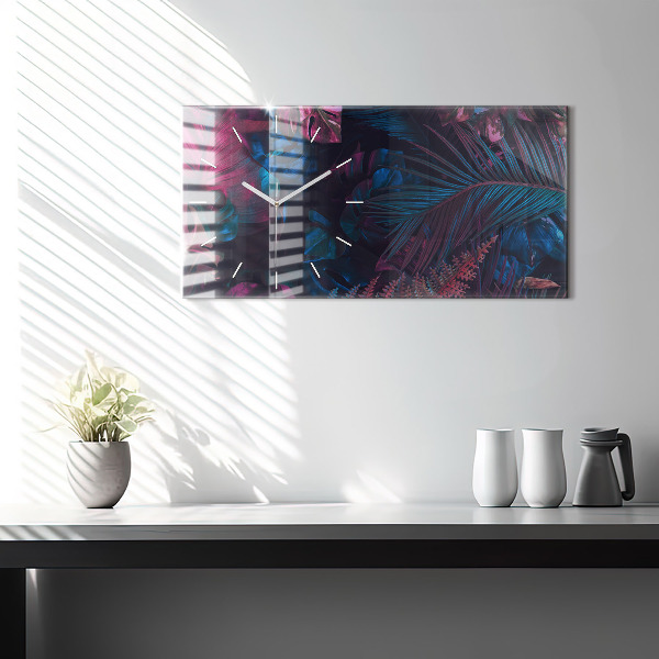 Horizontálne hodiny Exotické kvety