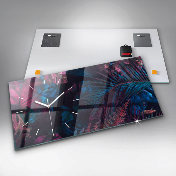 Horizontálne hodiny Exotické kvety