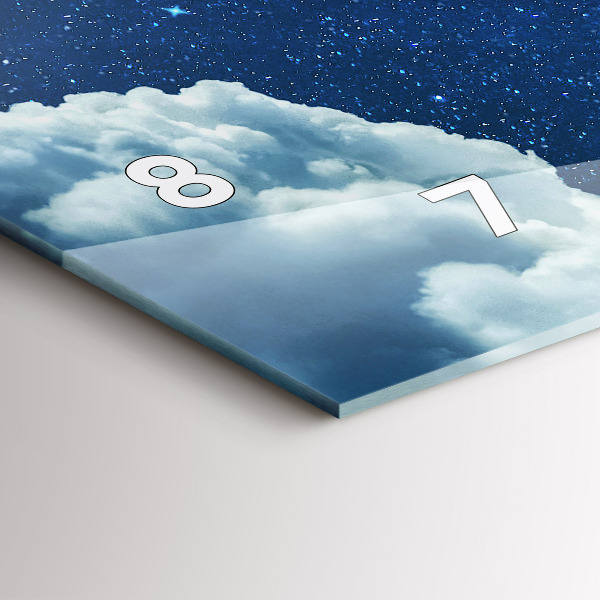 Horizontálne hodiny Nočná obloha