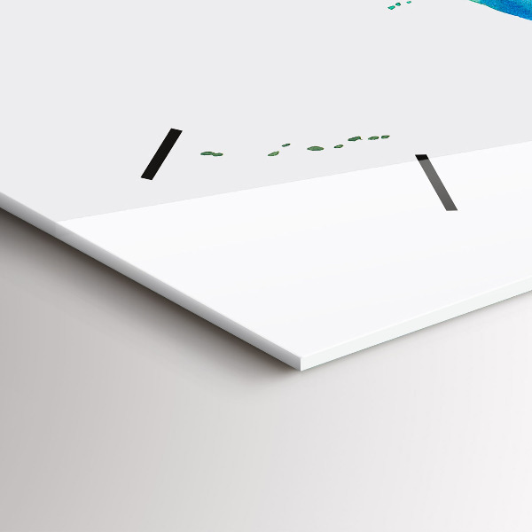 Horizontálne hodiny Akvarelová mapa sveta