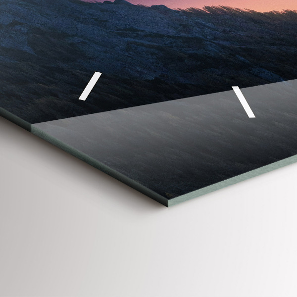 Horizontálne hodiny Krajina horských vrcholov