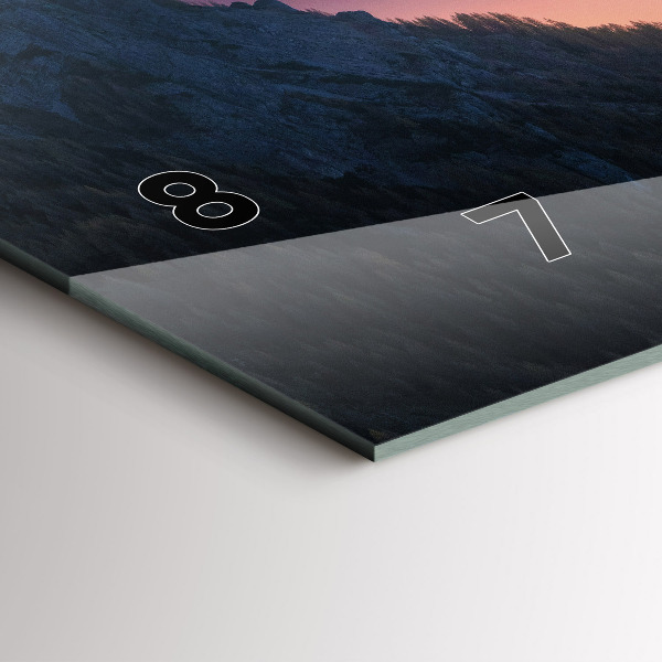 Horizontálne hodiny Krajina horských vrcholov