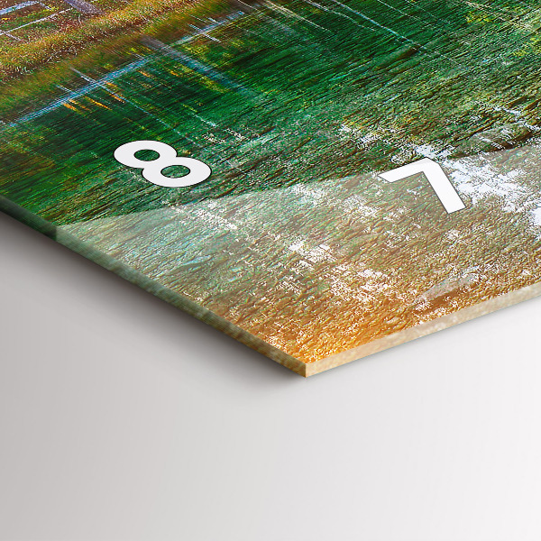 Horizontálne hodiny Horská krajina rieky