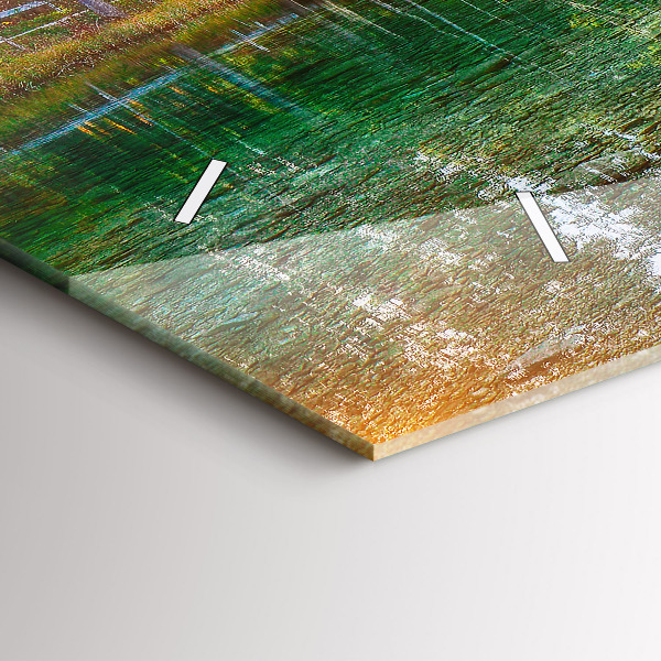 Horizontálne hodiny Horská krajina rieky