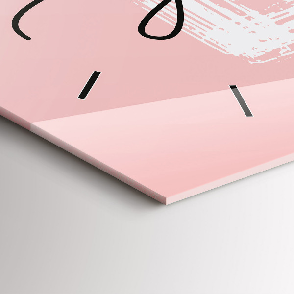 Horizontálne hodiny Nápis Milujte sa