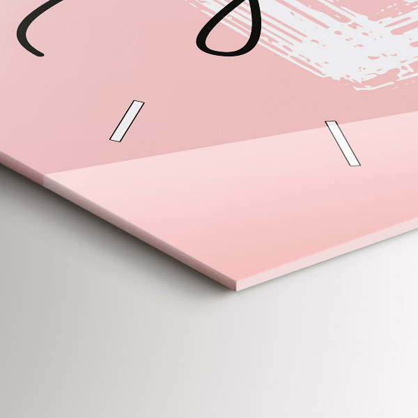 Horizontálne hodiny Nápis Milujte sa