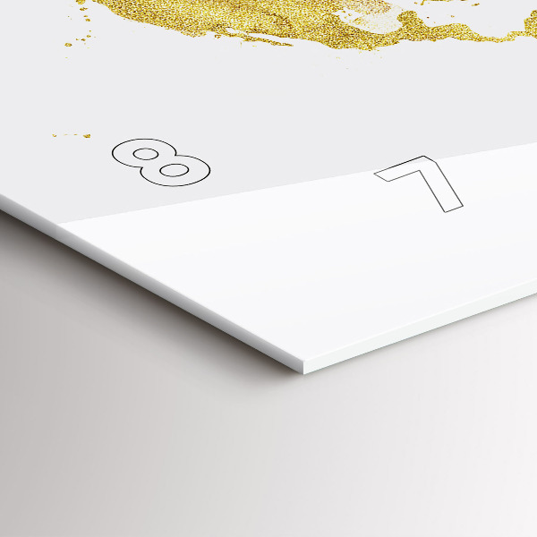 Horizontálne hodiny Zlatá mapa sveta