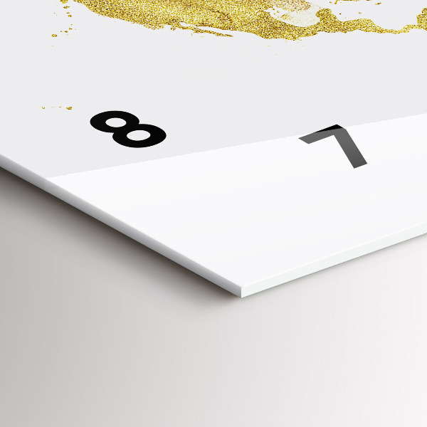 Horizontálne hodiny Zlatá mapa sveta