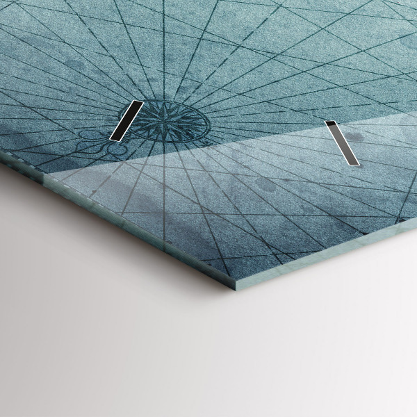 Horizontálne hodiny Vintage mapa