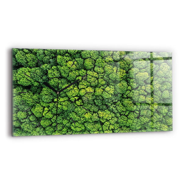 Horizontálne hodiny Les z vtáčej perspektívy