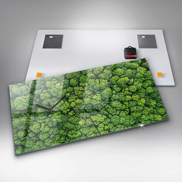 Horizontálne hodiny Les z vtáčej perspektívy