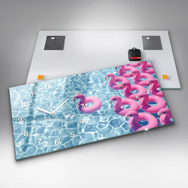 Horizontálne hodiny Púpava plameniaky