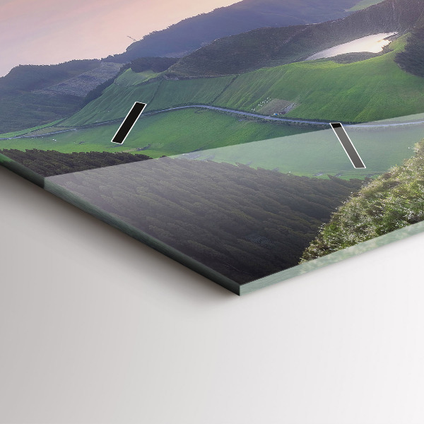 Horizontálne hodiny Horská krajina