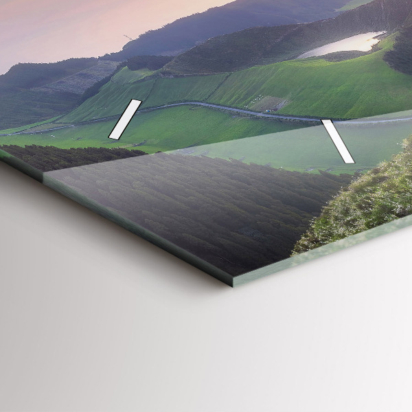 Horizontálne hodiny Horská krajina