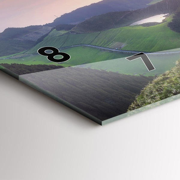 Horizontálne hodiny Horská krajina