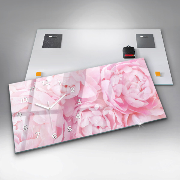 Horizontálne hodiny Kvitnúce kvety
