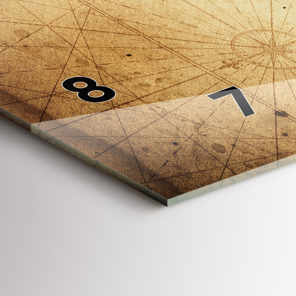 Horizontálne hodiny Stará mapa sveta