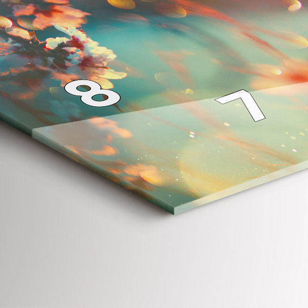 Horizontálne hodiny Jarné kvety