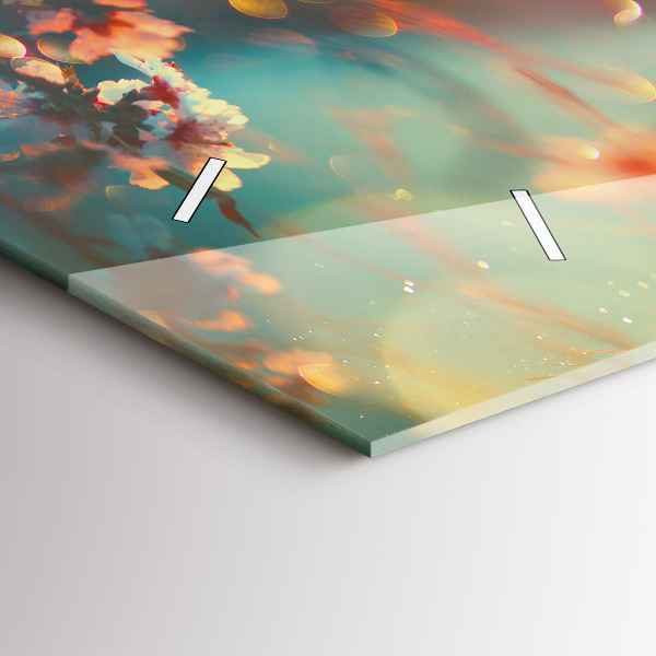 Horizontálne hodiny Jarné kvety