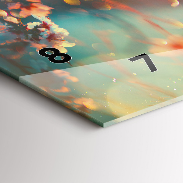 Horizontálne hodiny Jarné kvety