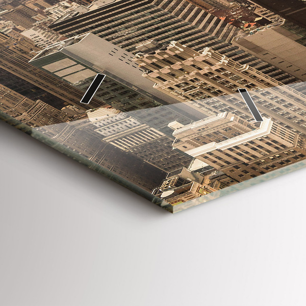 Horizontálne hodiny Mestská krajina