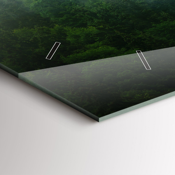 Horizontálne hodiny Hmlový les