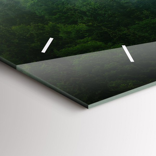 Horizontálne hodiny Hmlový les