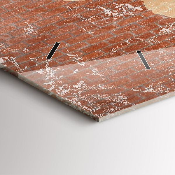 Horizontálne hodiny Mapa sveta na tehly