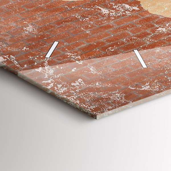 Horizontálne hodiny Mapa sveta na tehly