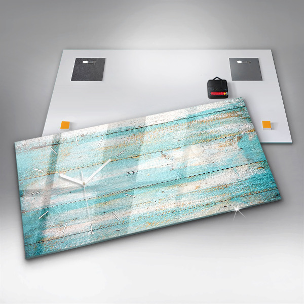 Horizontálne hodiny Modré dosky