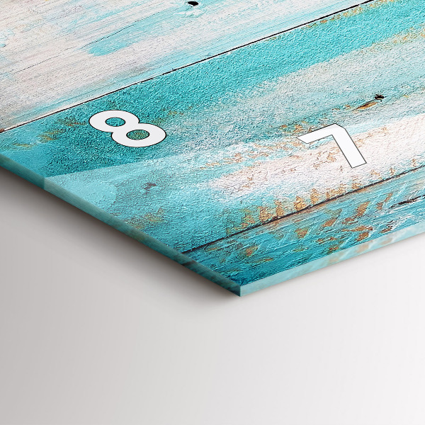 Horizontálne hodiny Modré dosky