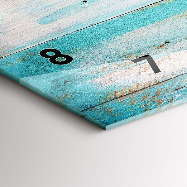 Horizontálne hodiny Modré dosky