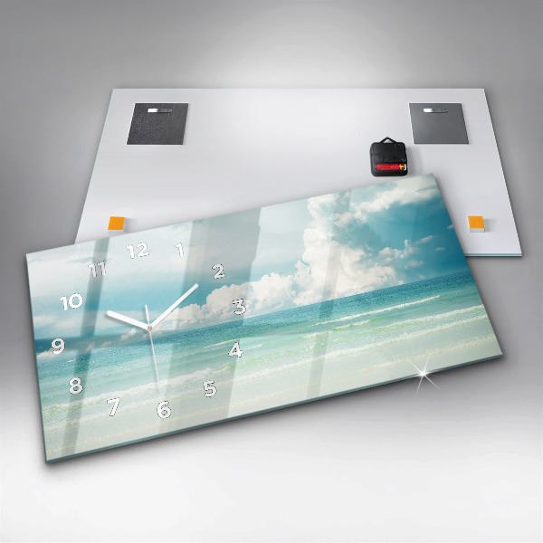 Horizontálne hodiny Morská krajina