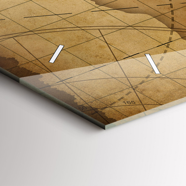 Horizontálne hodiny Vintage mapa sveta