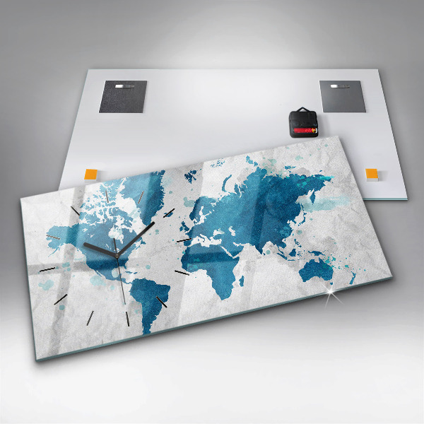 Horizontálne hodiny Mapa sveta