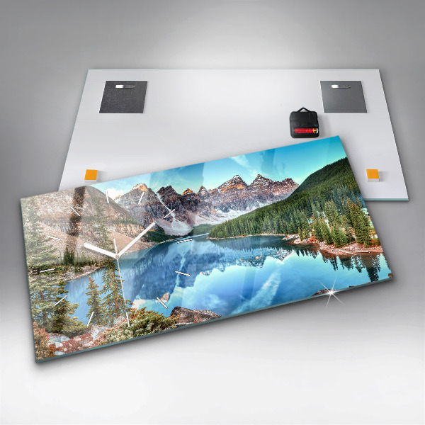 Horizontálne hodiny Horská krajina