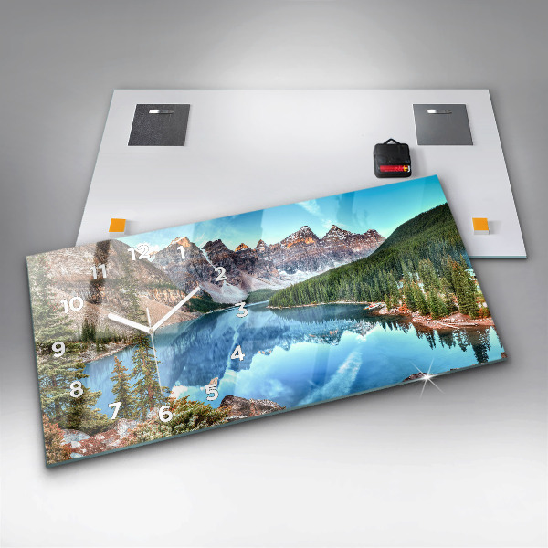 Horizontálne hodiny Horská krajina