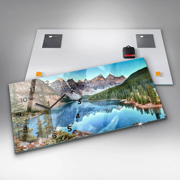 Horizontálne hodiny Horská krajina