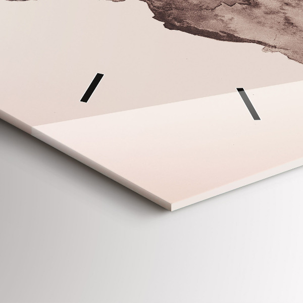 Horizontálne hodiny Akvarelová mapa sveta