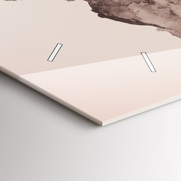 Horizontálne hodiny Akvarelová mapa sveta