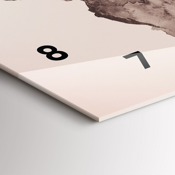 Horizontálne hodiny Akvarelová mapa sveta