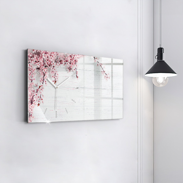 Horizontálne hodiny Jarné kvety