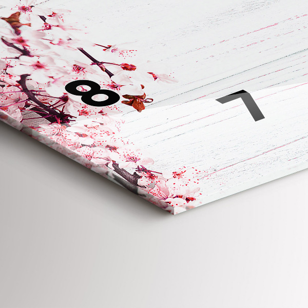 Horizontálne hodiny Jarné kvety