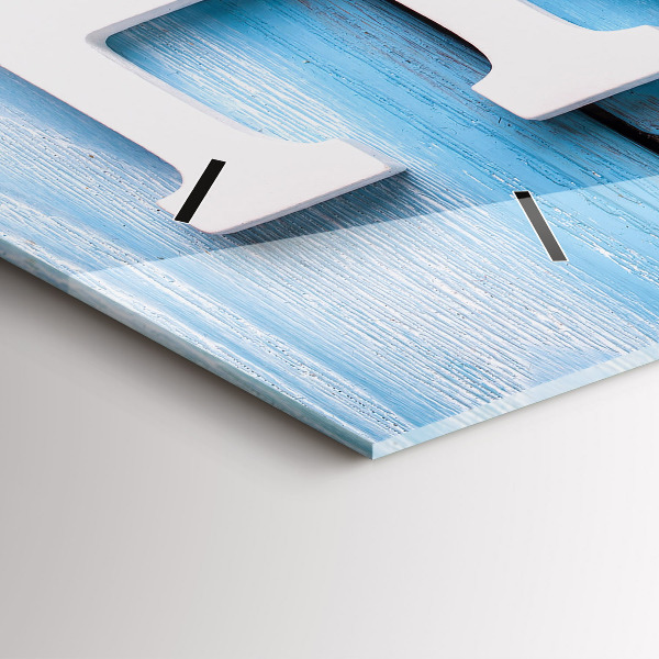 Horizontálne hodiny Domový nápis