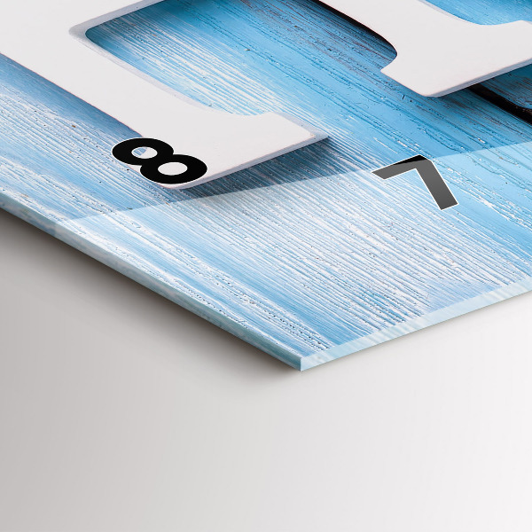 Horizontálne hodiny Domový nápis